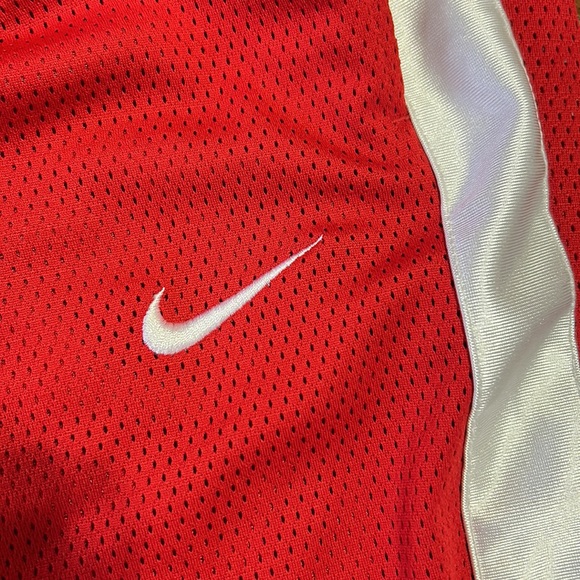 NIKE❤️BASKETBALL MESH Women’s PANTS Drawstring Red & White Medium (8-10) - Picture 3 of 15